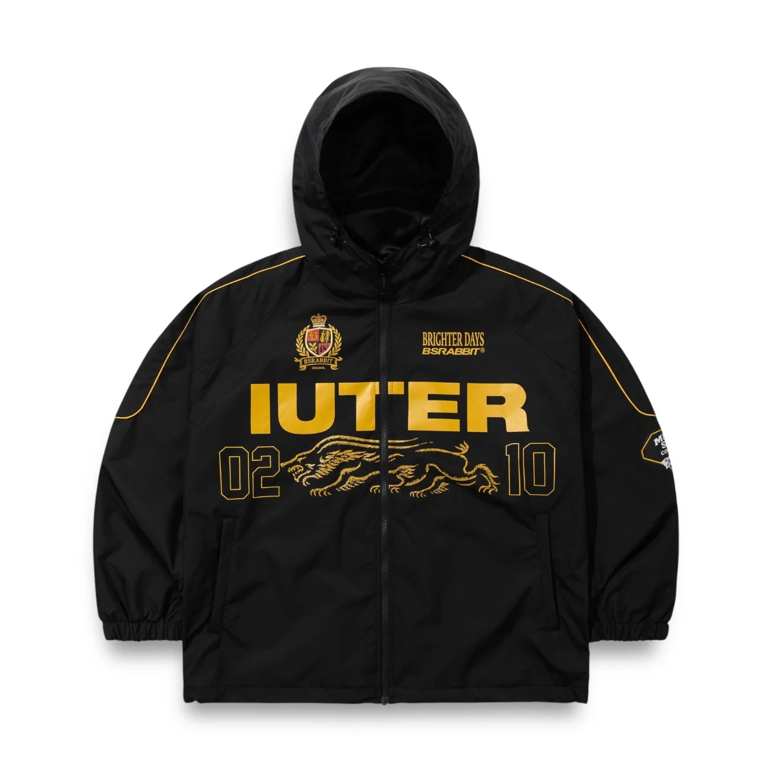 BSR X IUTER DUAL CITY HOODED JACKET BLACK