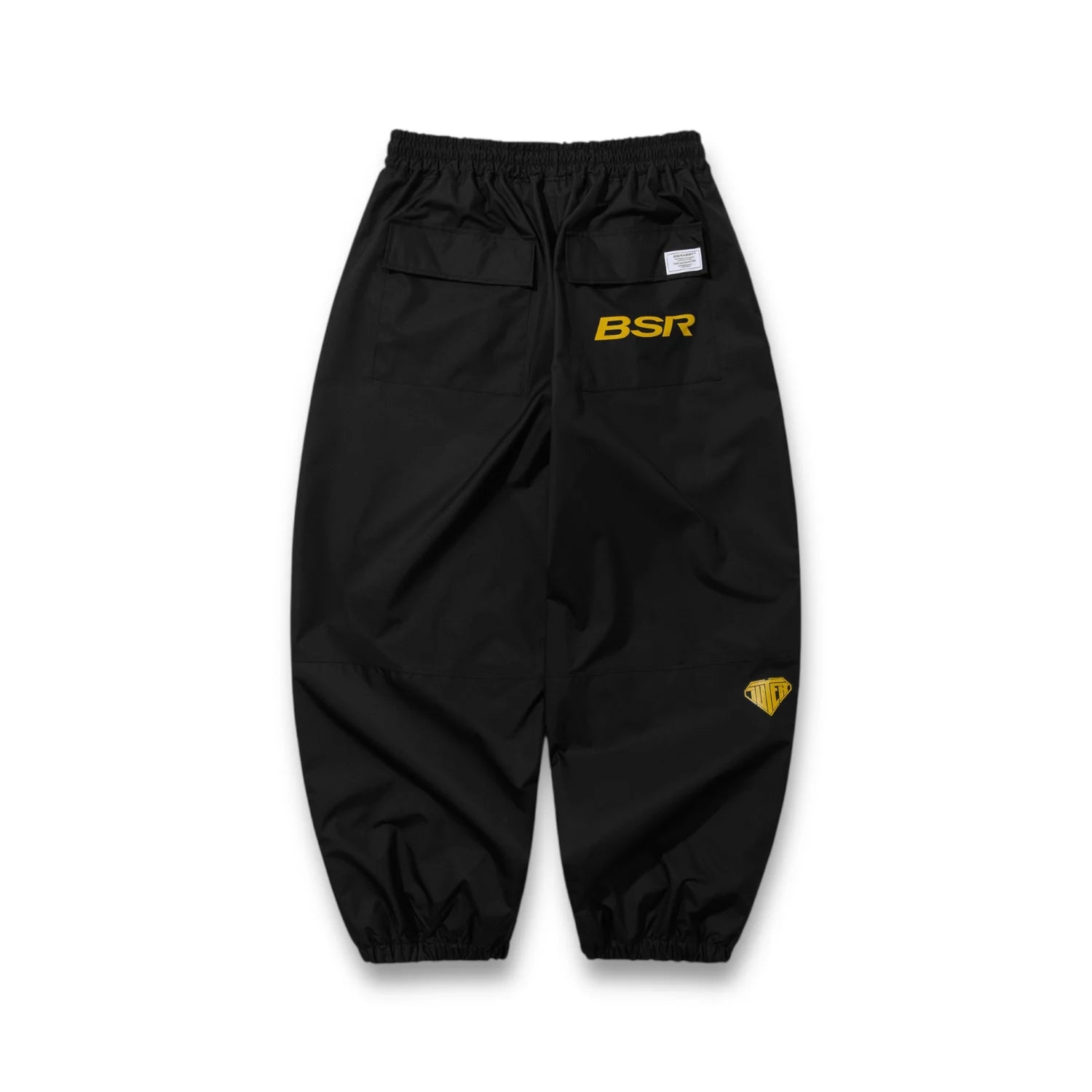 BSR X IUTER DUAL CITY SUPER WIDE JOGGER PANTS BLACK