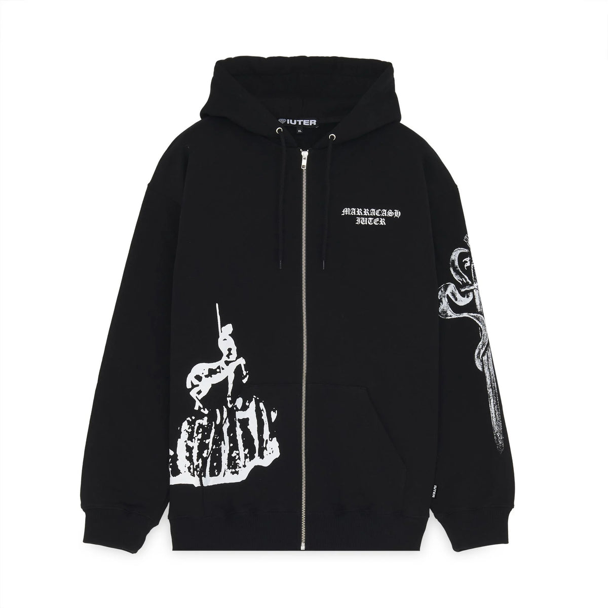 IUTER MARRACASH - CENTAUR ZIP HOODIE BLACK
