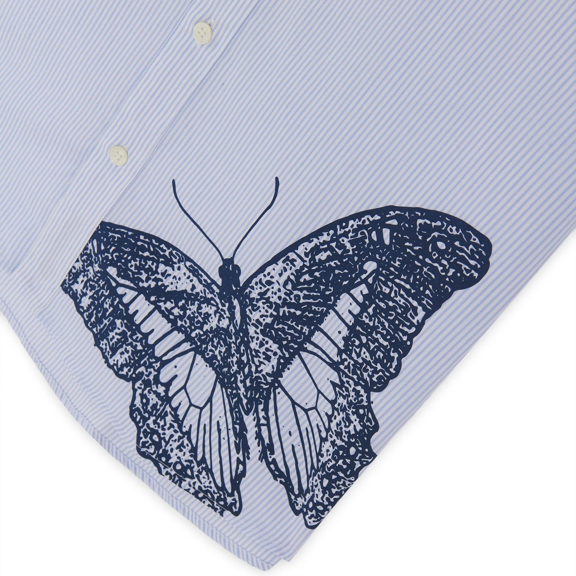 BUTTERFLY STRIPES DOUBLE LS SHIRT LIGHT BLUE