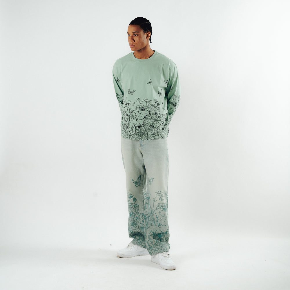 SYMPHONY LOOSE DENIM PANTS FADED