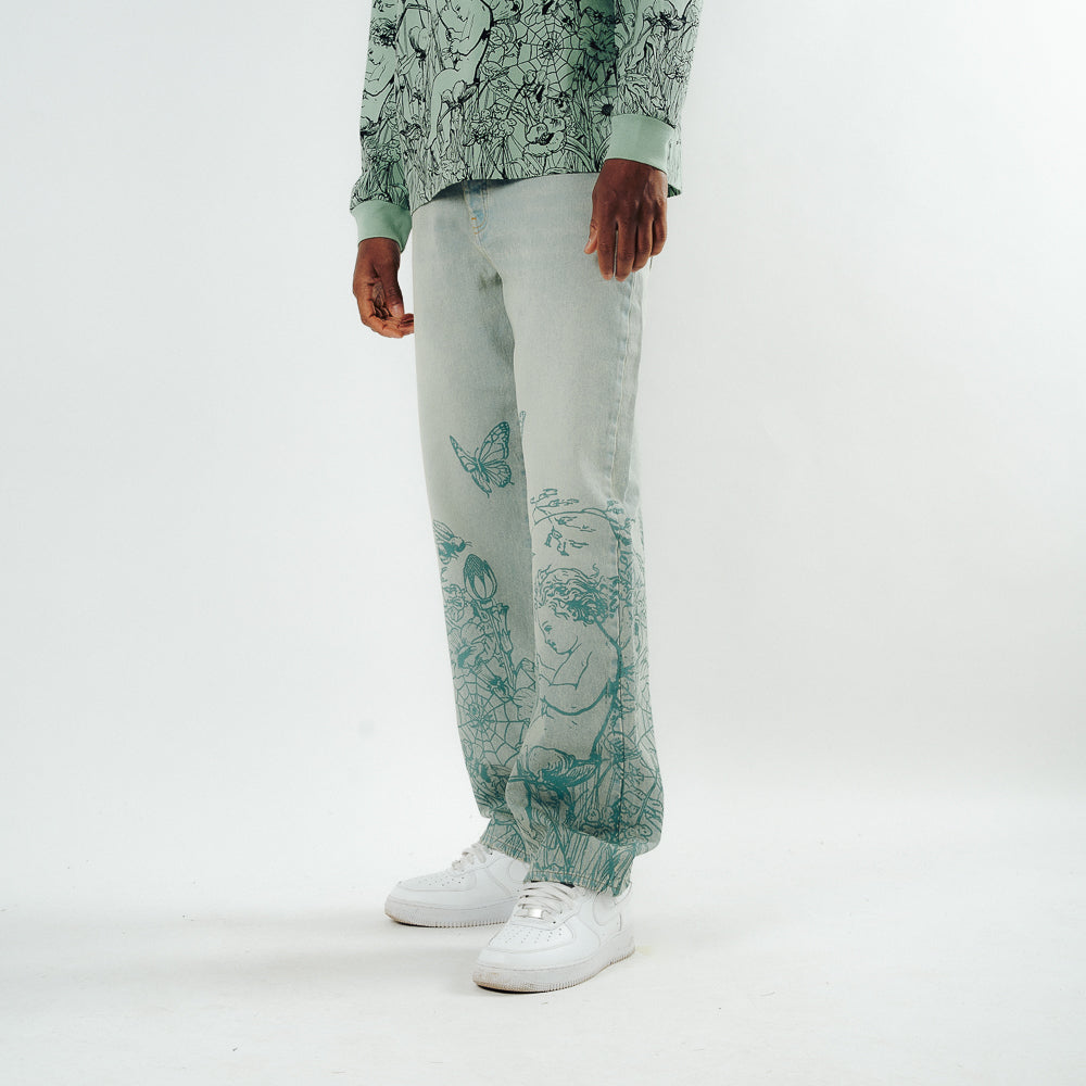 SYMPHONY LOOSE DENIM PANTS FADED