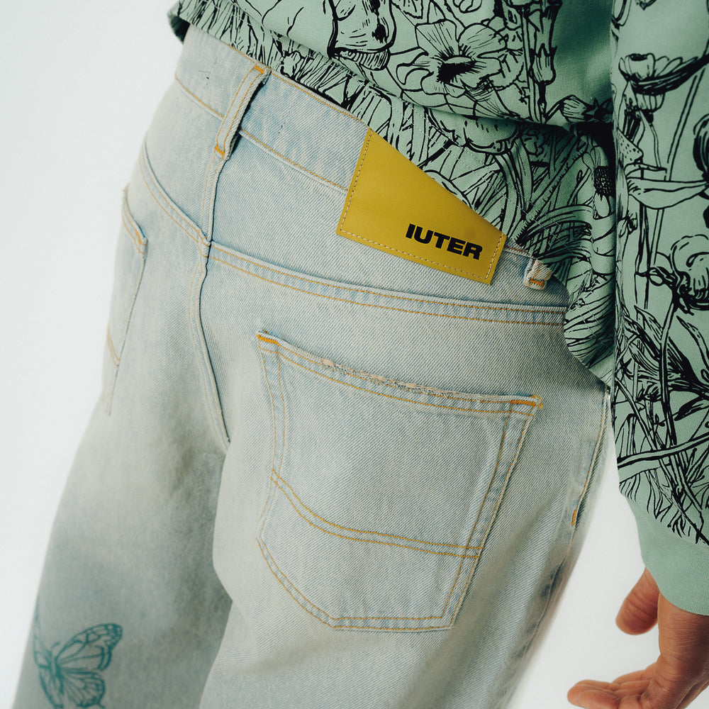 SYMPHONY LOOSE DENIM PANTS FADED