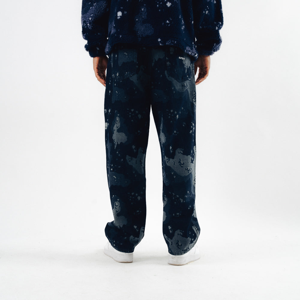CHOCO CHIP BAGGY DENIM PANTS BLUE