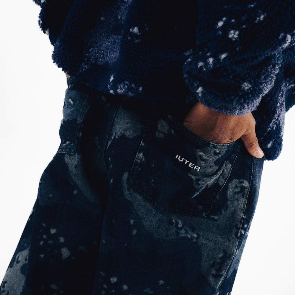 CHOCO CHIP BAGGY DENIM PANTS BLUE