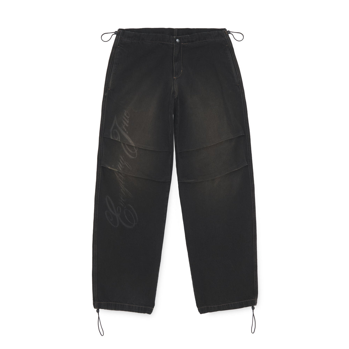 TRUE PARACHUTE DENIM PANTS BROWNDYED