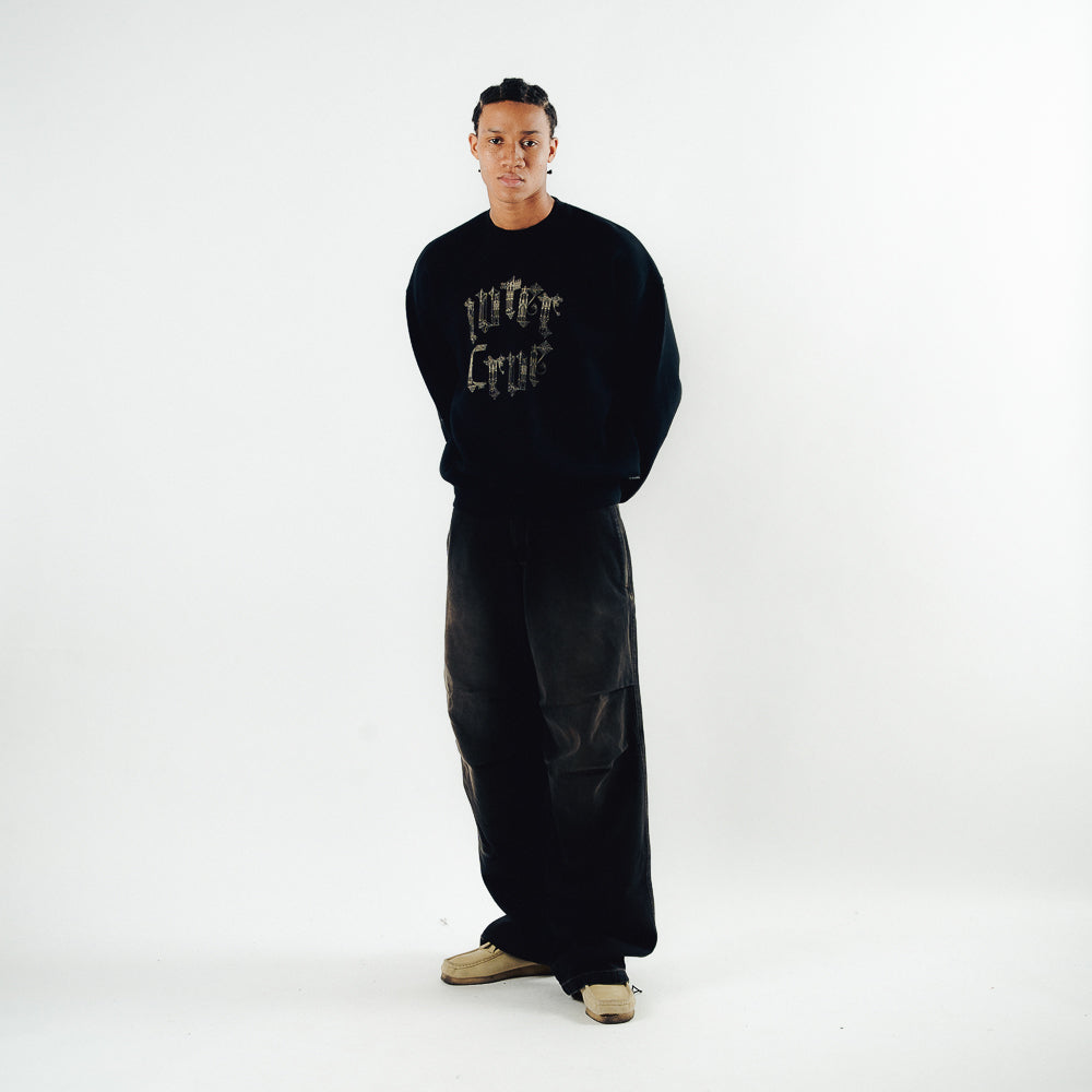 TRUE PARACHUTE DENIM PANTS BROWNDYED