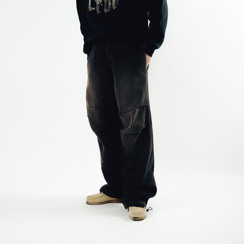 TRUE PARACHUTE DENIM PANTS BROWNDYED