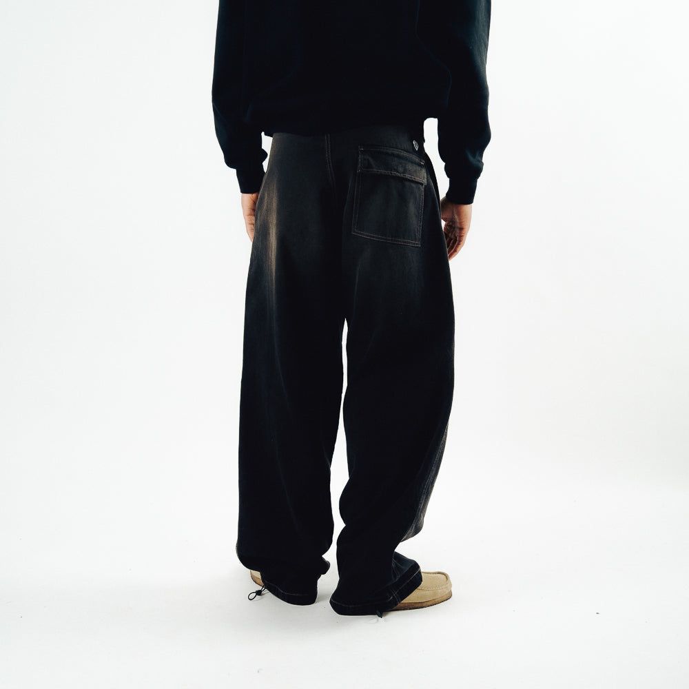 TRUE PARACHUTE DENIM PANTS BROWNDYED