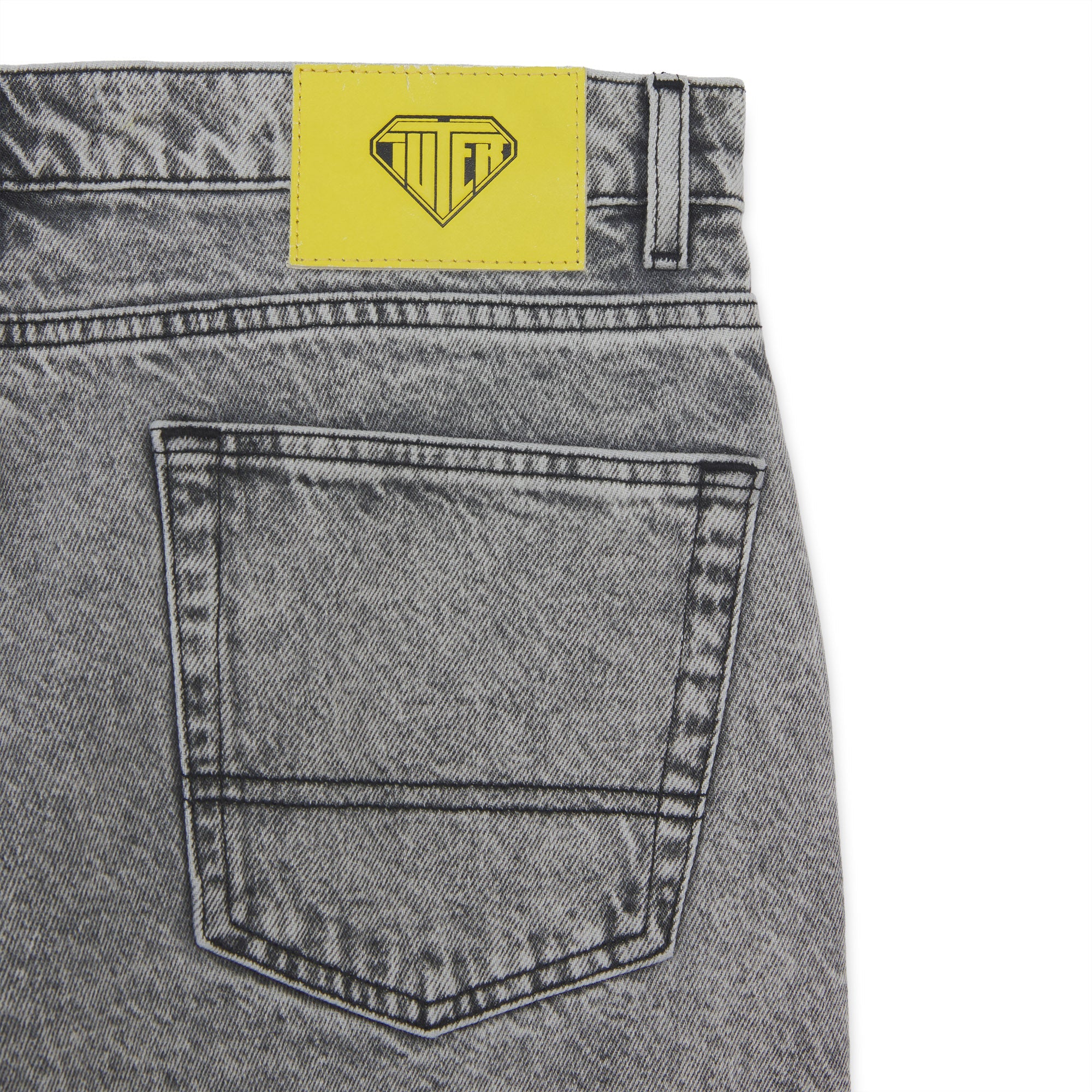 TRIBAL BAGGY DENIM PANTS GREYTR