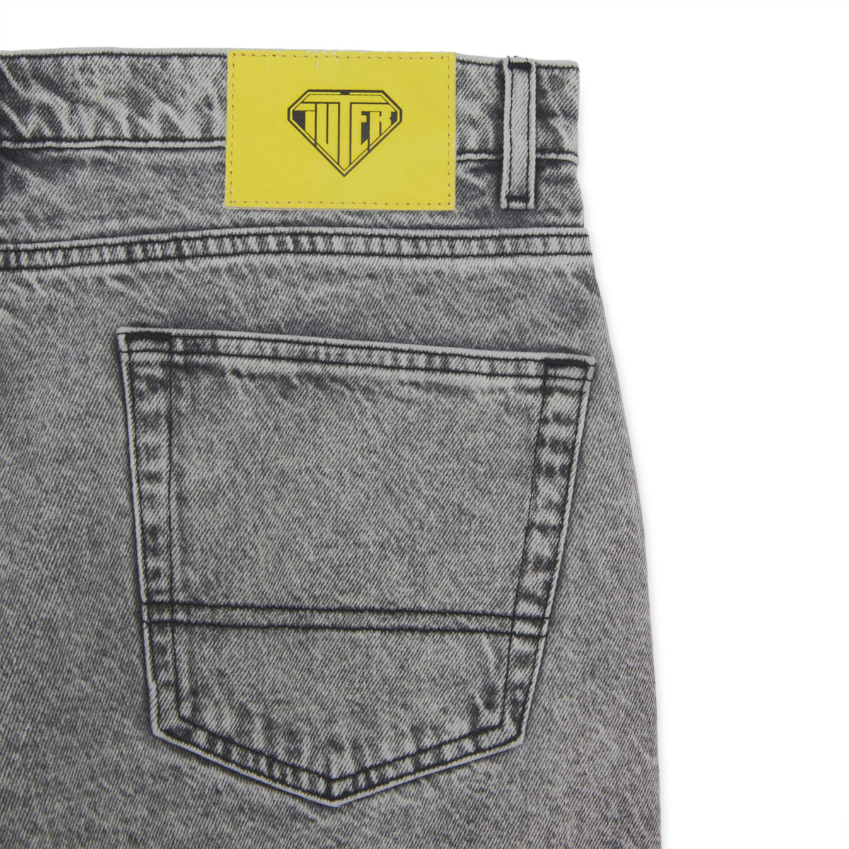 TRIBAL BAGGY DENIM PANTS GREYTR