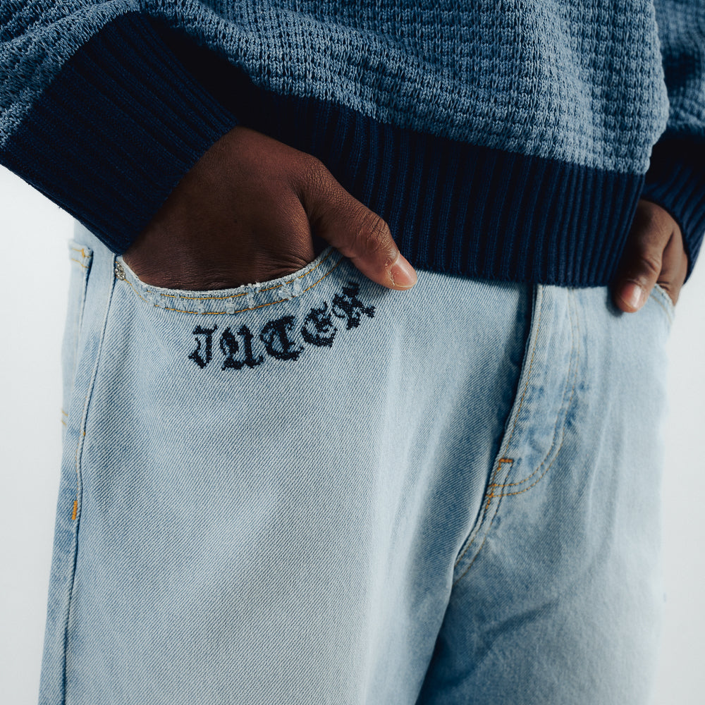 COURAGE BAGGY DENIM PANTS BLUEDST