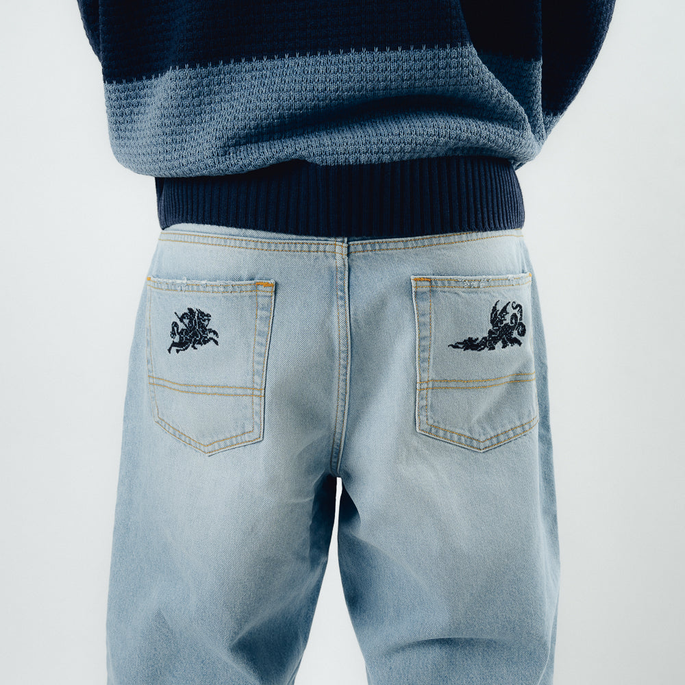 COURAGE BAGGY DENIM PANTS BLUEDST