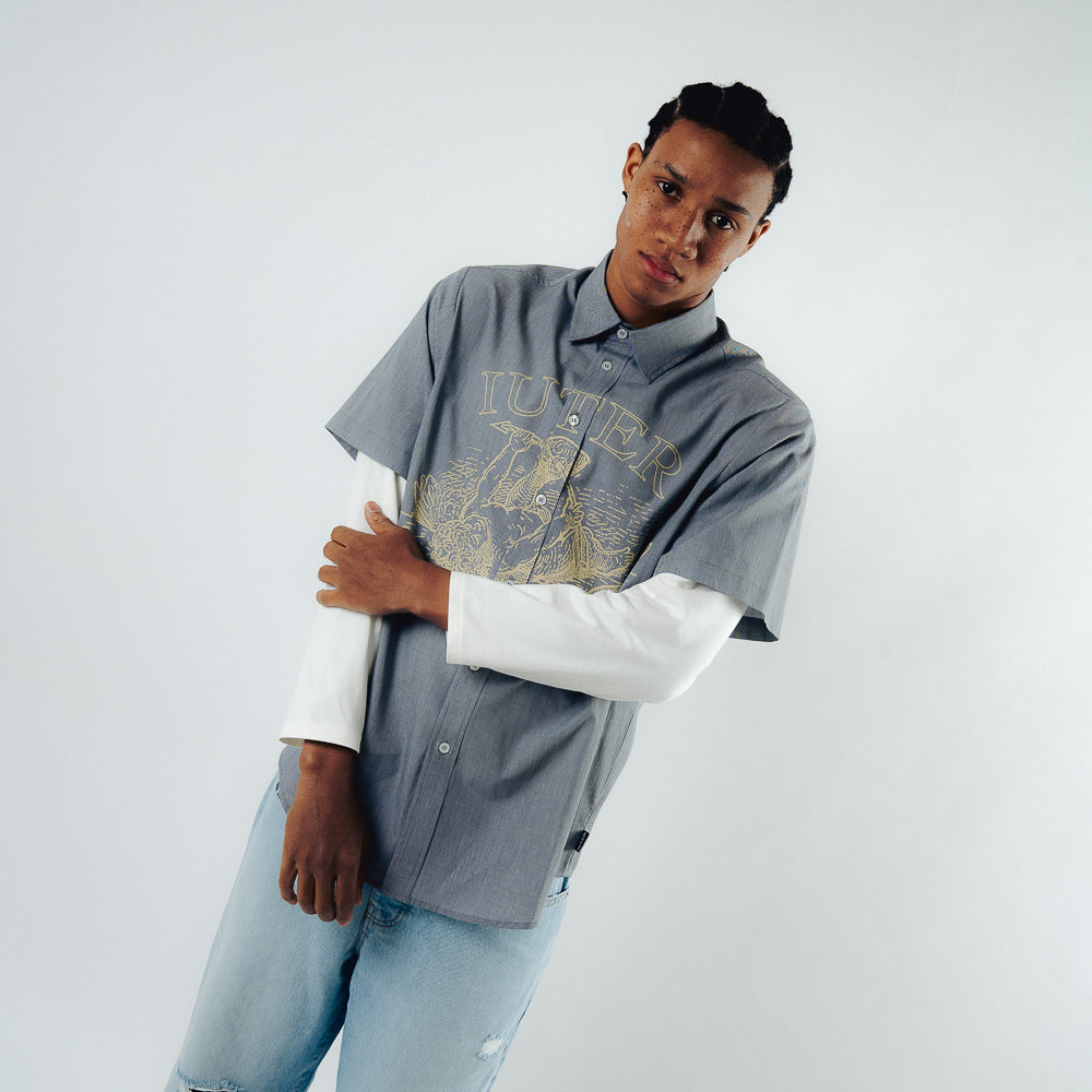 DAMAGE DOUBLE LS SHIRT BLACK