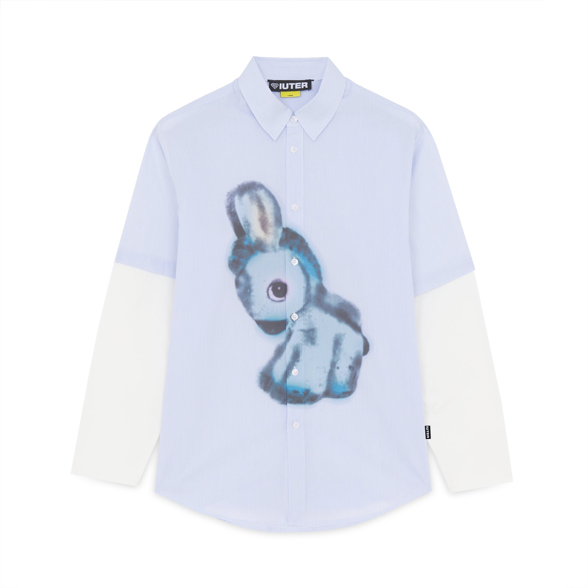 PLUSH DOUBLE LS SHIRT BLUE