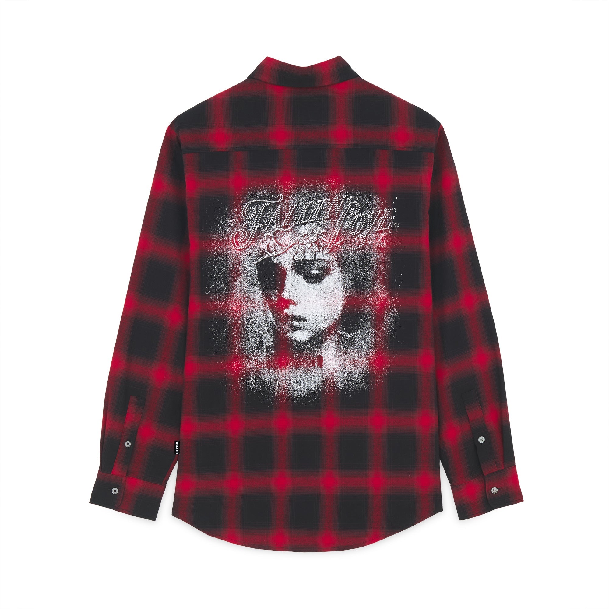 FALLEN LOVE CHECKED L/S SHIRT RED