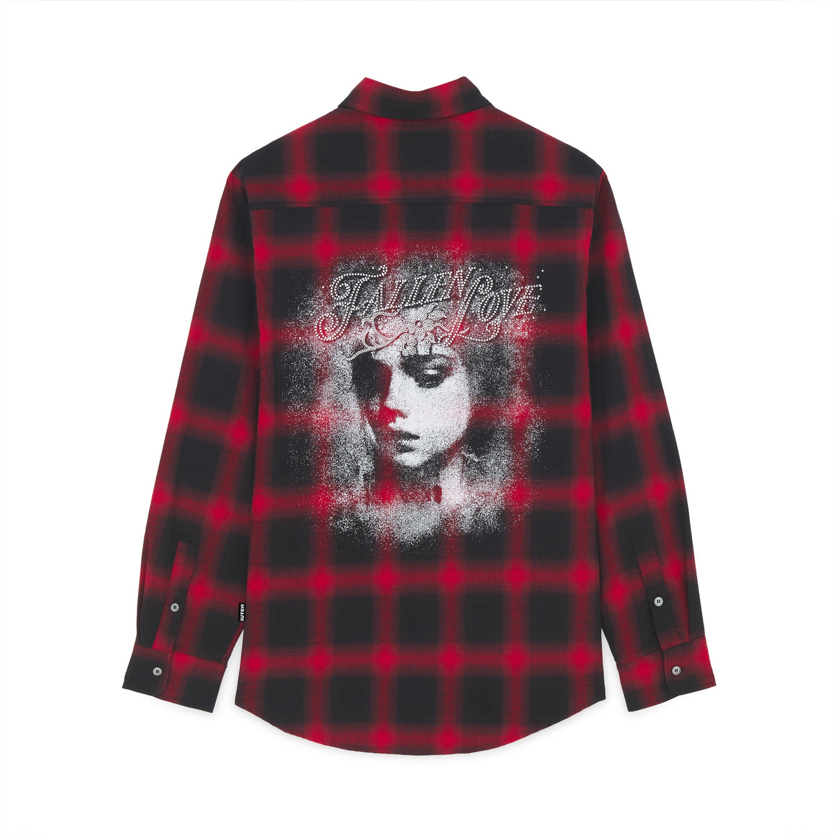 FALLEN LOVE CHECKED L/S SHIRT RED