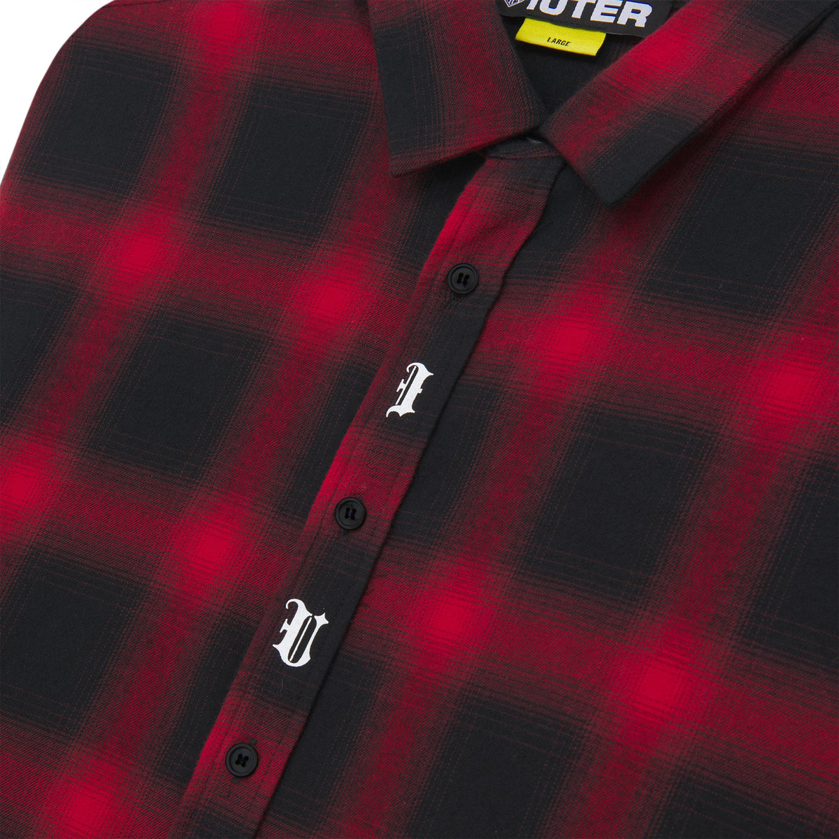 FALLEN LOVE CHECKED L/S SHIRT RED