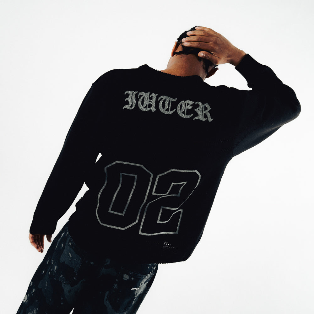 STARS FOOTBALL SWEATER BLACK