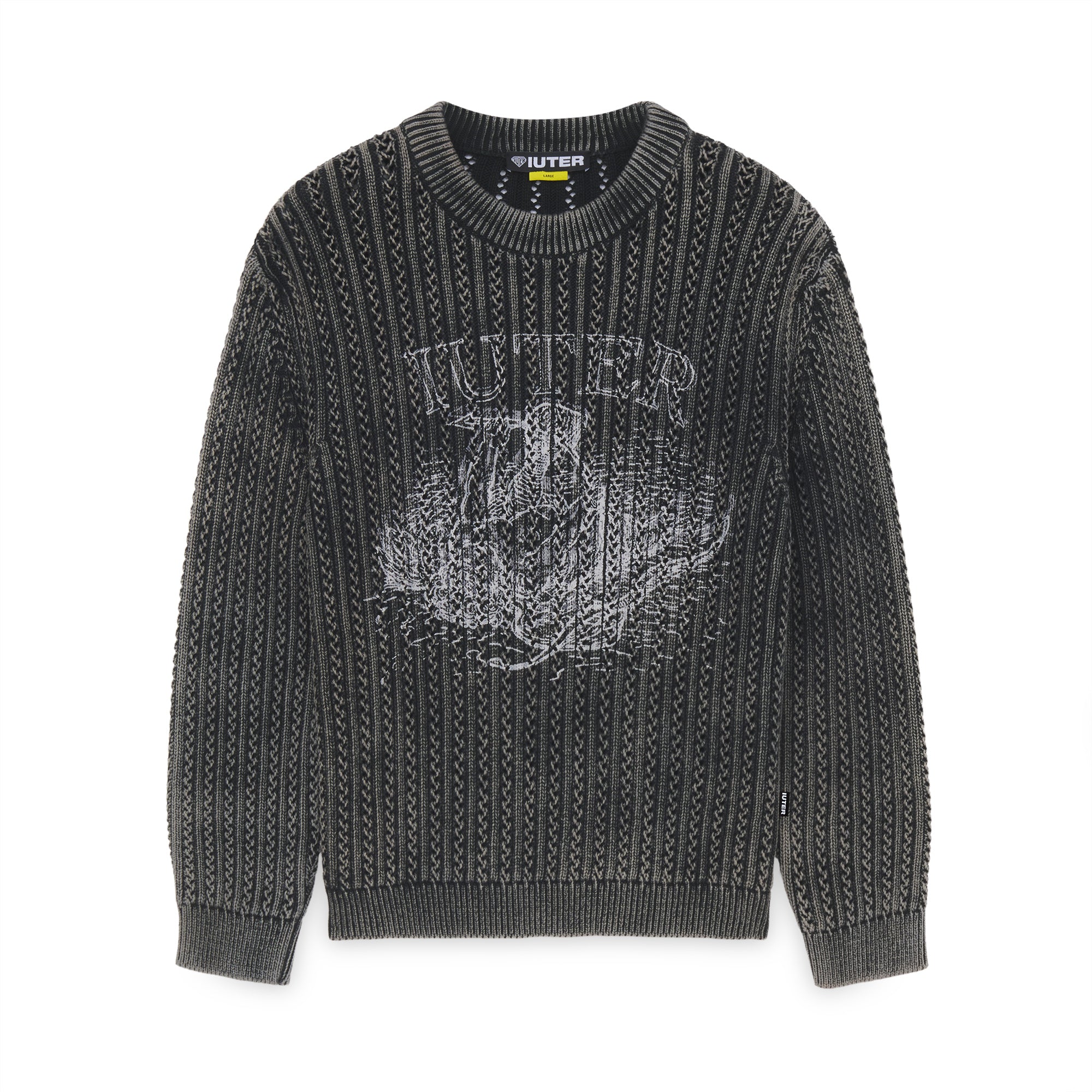 DAMAGE MARBLE JUMPER BLACK