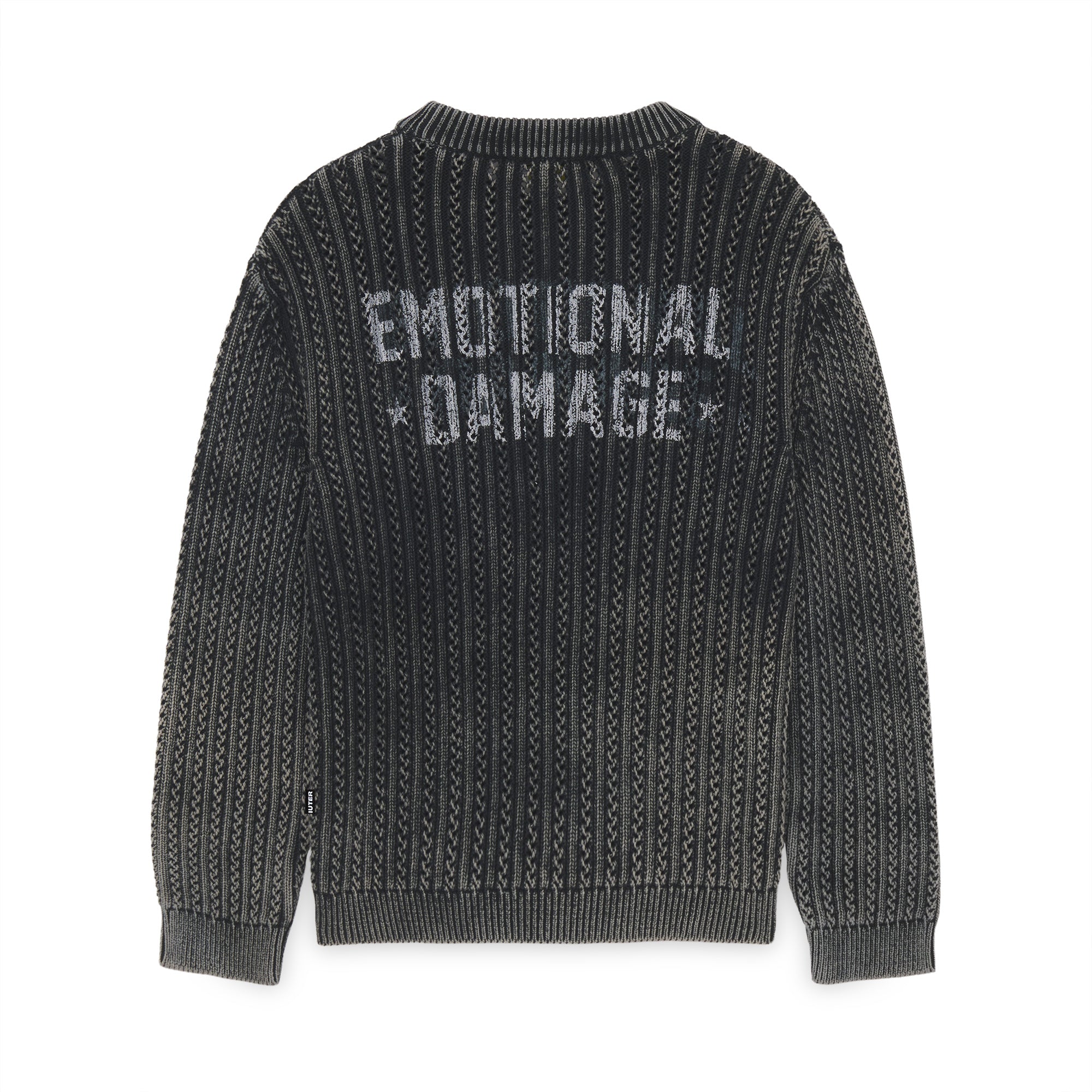 DAMAGE MARBLE JUMPER BLACK