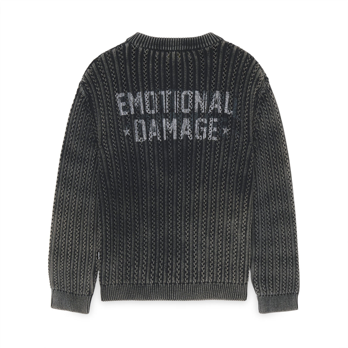 DAMAGE MARBLE JUMPER BLACK