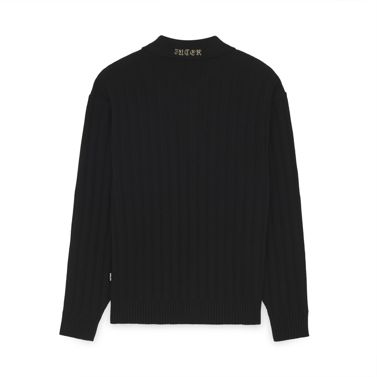 COURAGE HALF ZIP KNIT POLO BLACK