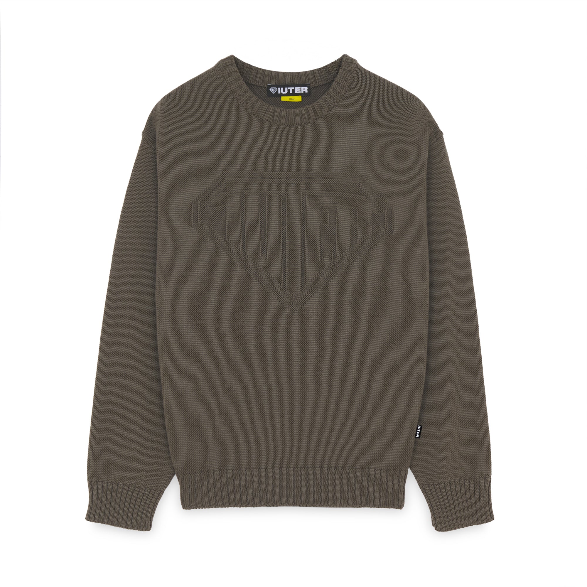 LINKS LOGO KNIT SWEATER BROWN