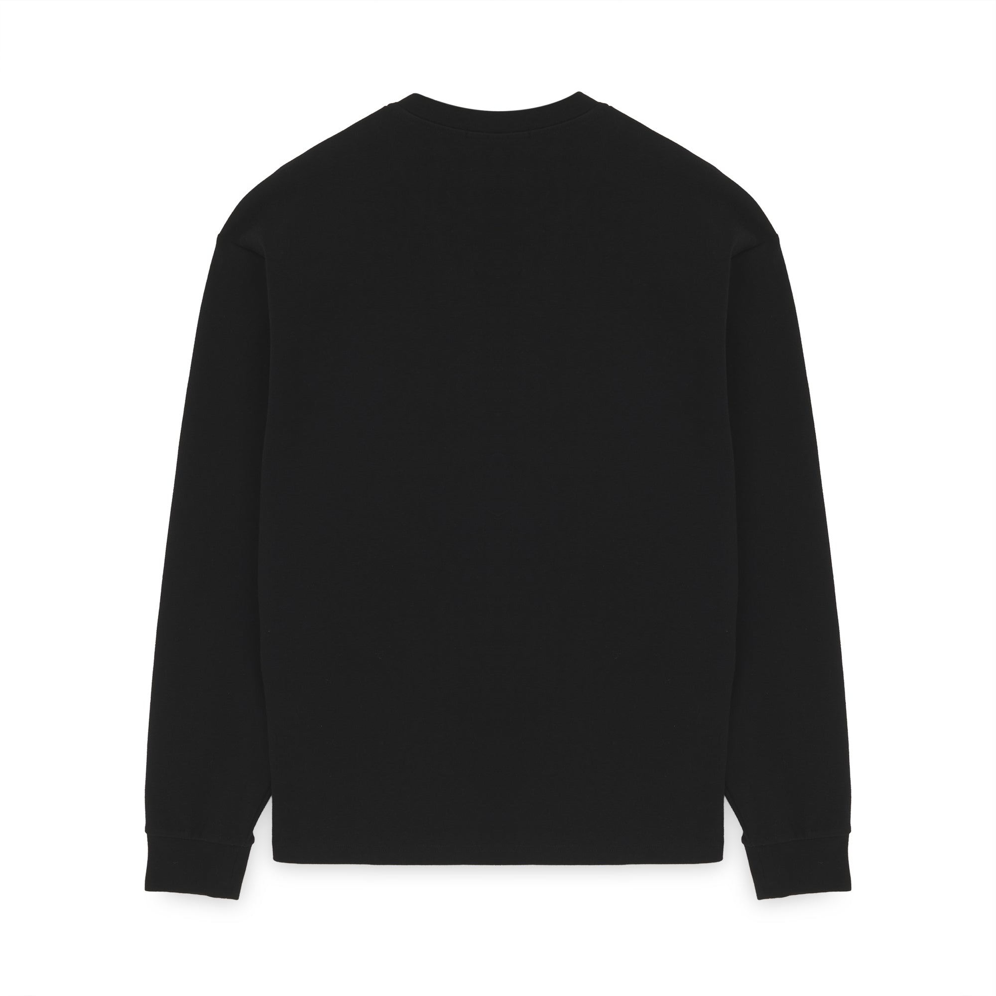 LABEL RIBBED LS TEE BLACK