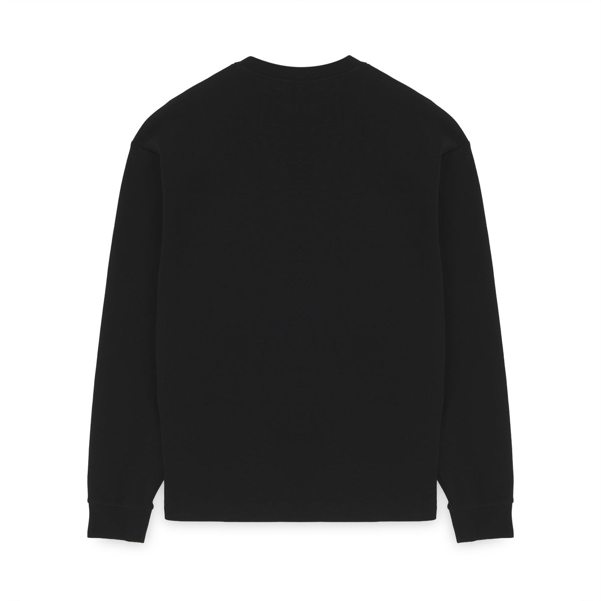 LABEL RIBBED LS TEE BLACK