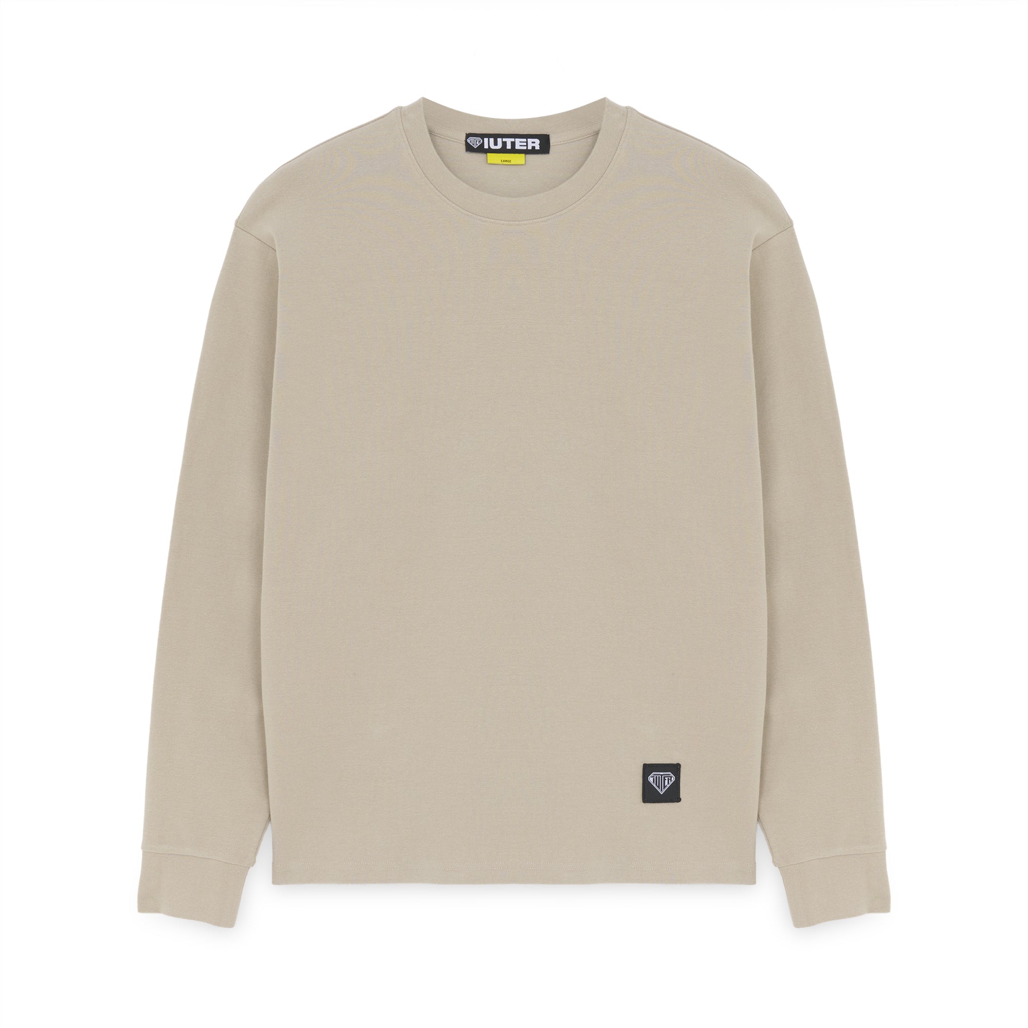 LABEL RIBBED LS TEE STRING