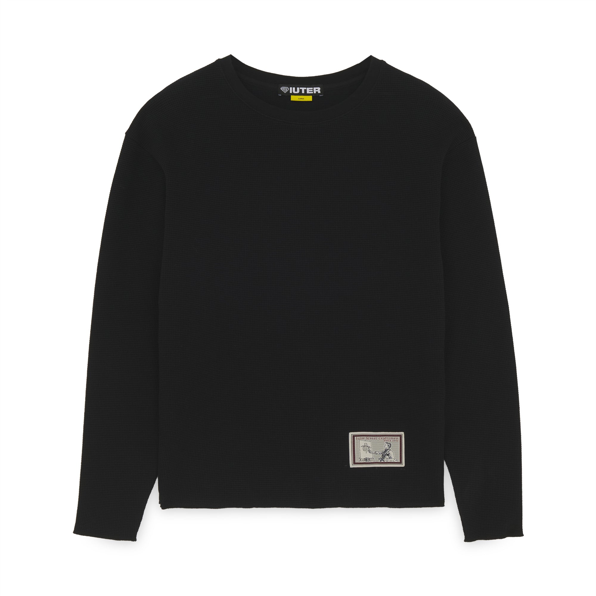 TRUE WAFFLE LS TEE BLACK