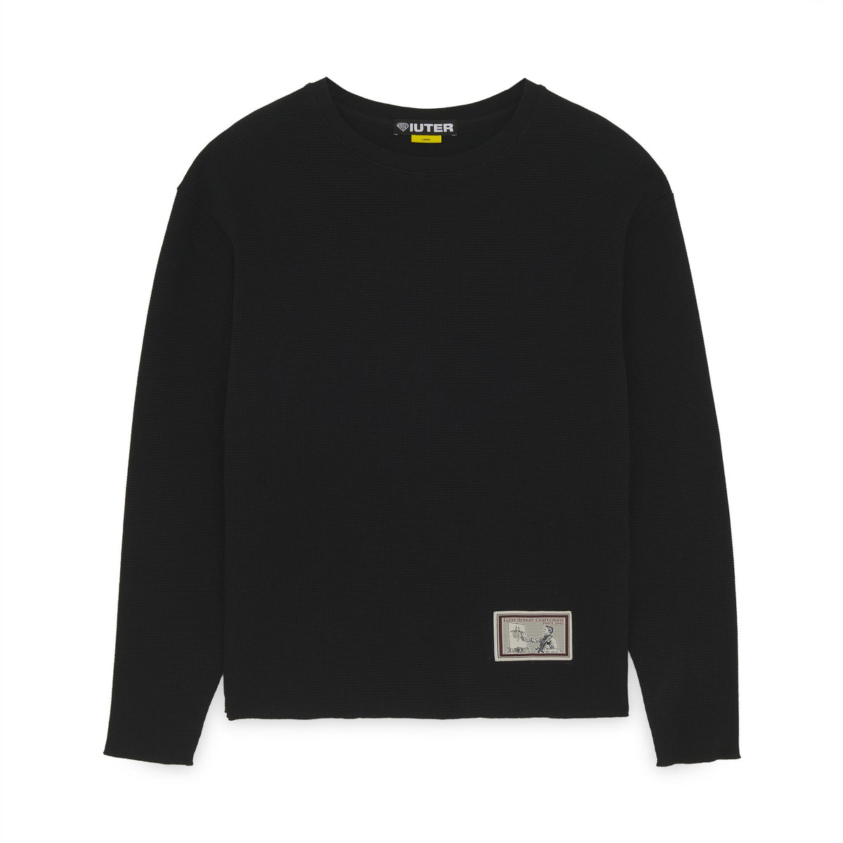 TRUE WAFFLE LS TEE BLACK