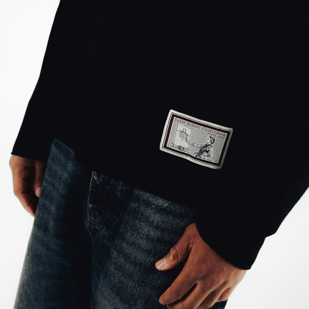 TRUE WAFFLE LS TEE BLACK