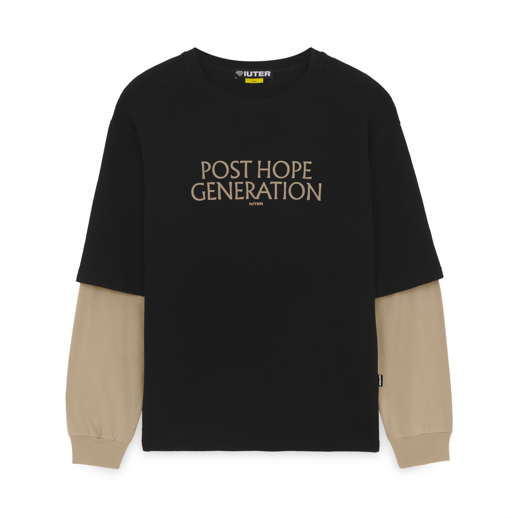 HOPE DOUBLE SLEEVE LS TEE BLACK