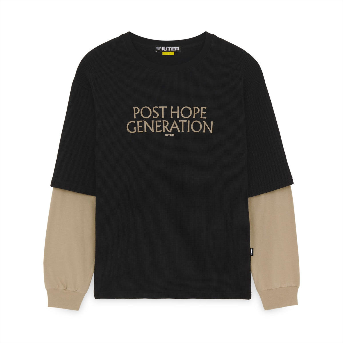 HOPE DOUBLE SLEEVE LS TEE BLACK