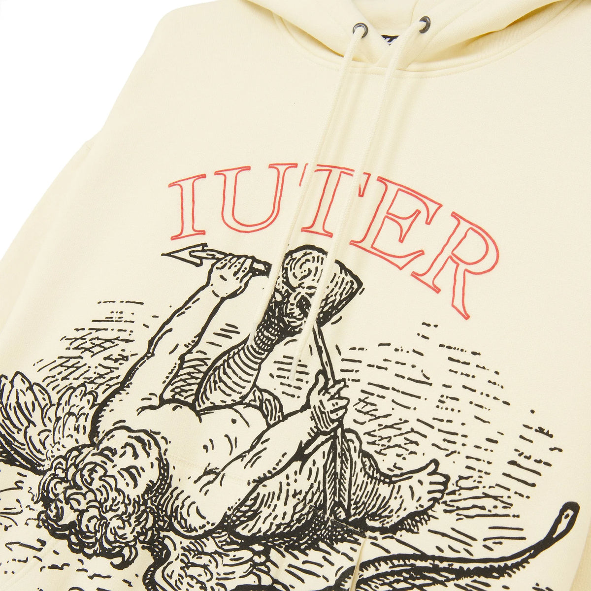 DAMAGE HOODIE IVORY