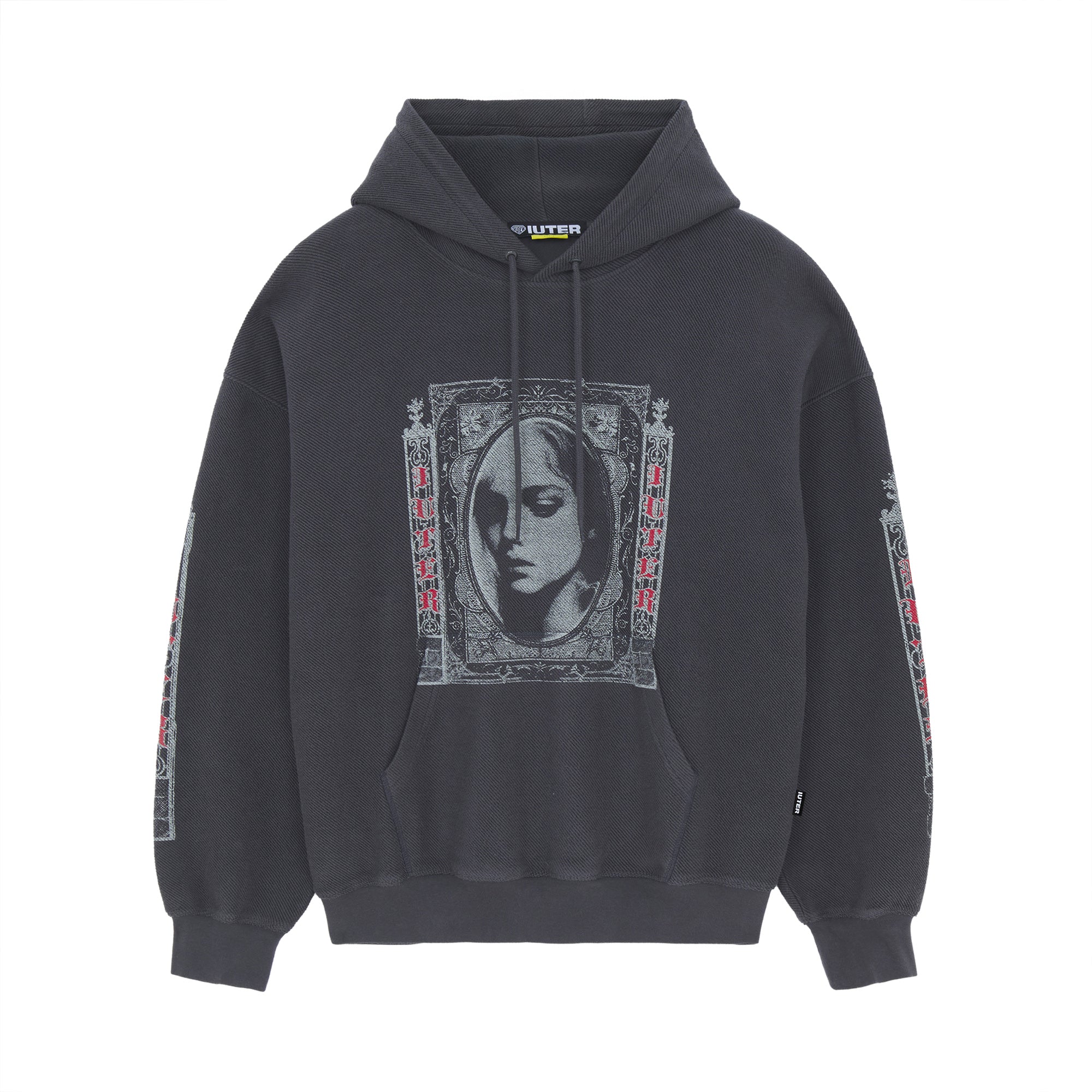 FALLEN LOVE REVERSE HOODIE ASPHALT