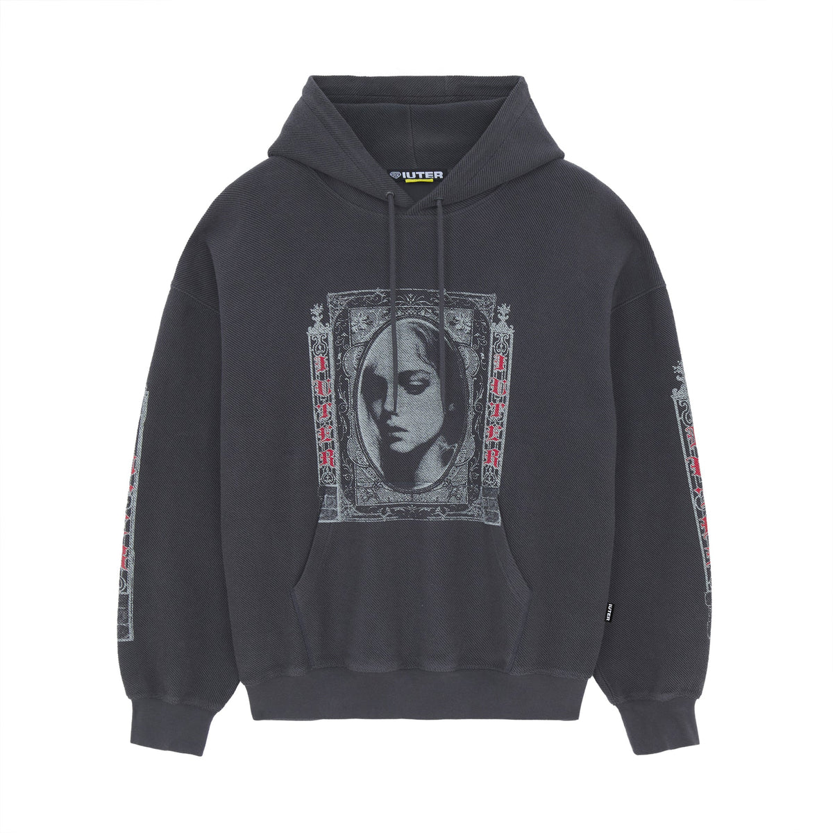 FALLEN LOVE REVERSE HOODIE ASPHALT