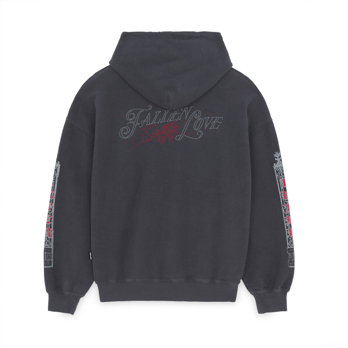 FALLEN LOVE REVERSE HOODIE ASPHALT