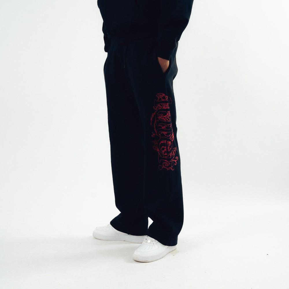 CHAOS WIDE LEG SWEATPANTS BLACK