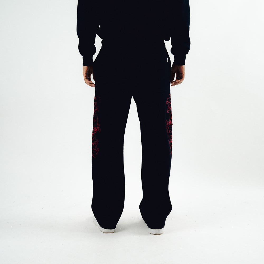CHAOS WIDE LEG SWEATPANTS BLACK