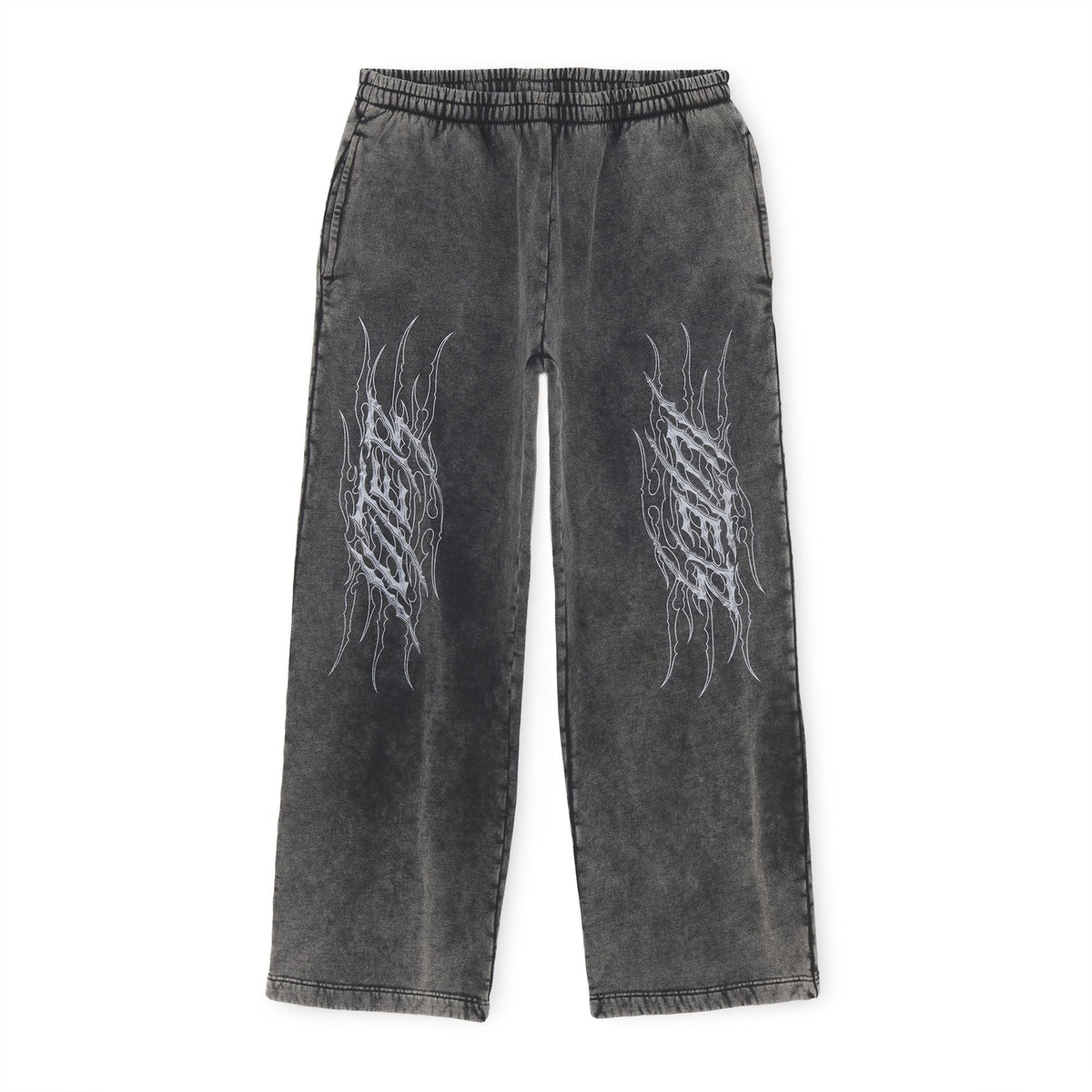 TRIBAL MARBLE WIDE LEG SWEATPANTS MARBLE BLACK