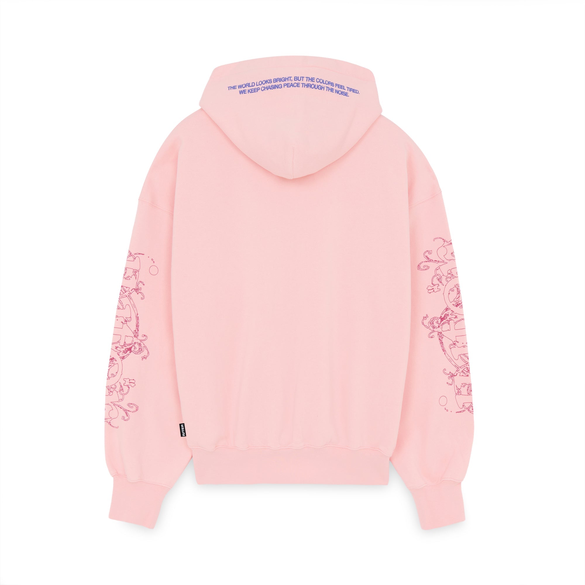 CHAOS ZIP HOODIE PINK