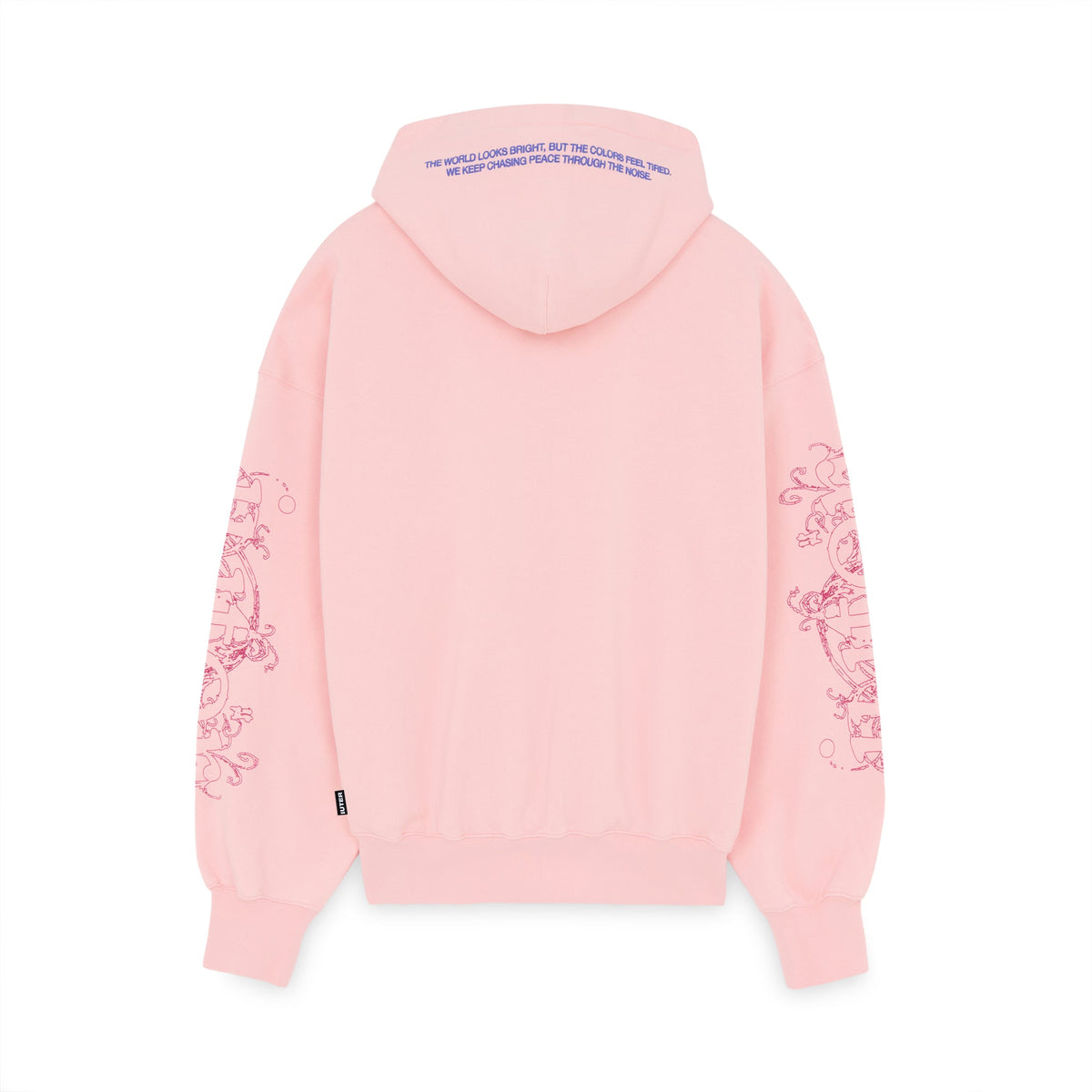 CHAOS ZIP HOODIE PINK
