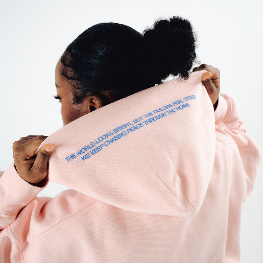 CHAOS ZIP HOODIE PINK