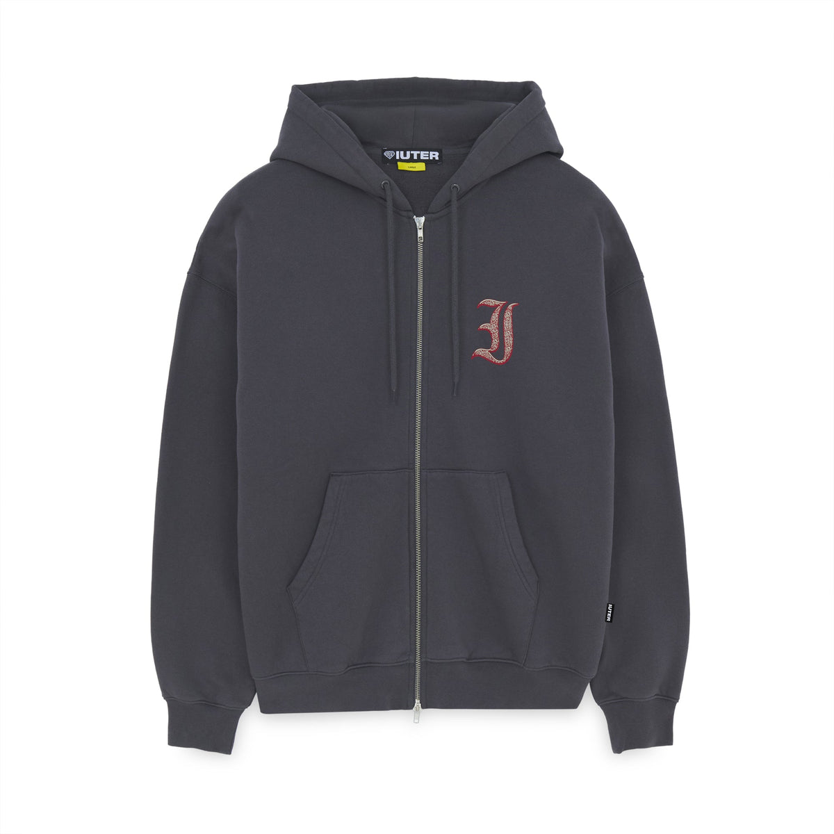 CHARM ZIP HOODIE ASPHALT