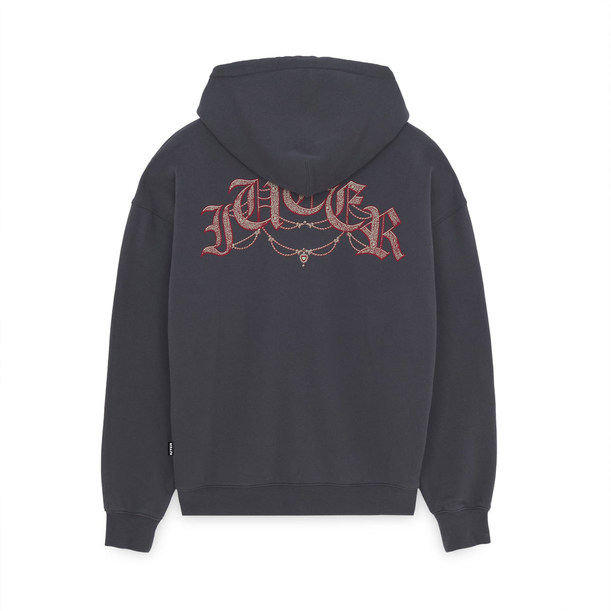 CHARM ZIP HOODIE ASPHALT