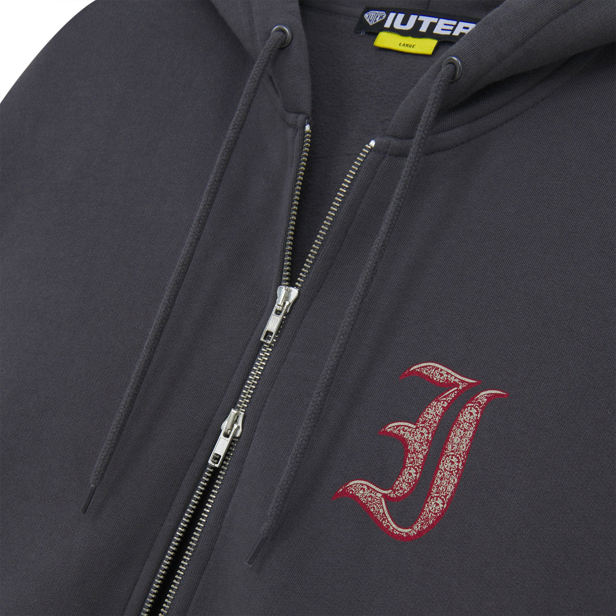 CHARM ZIP HOODIE ASPHALT