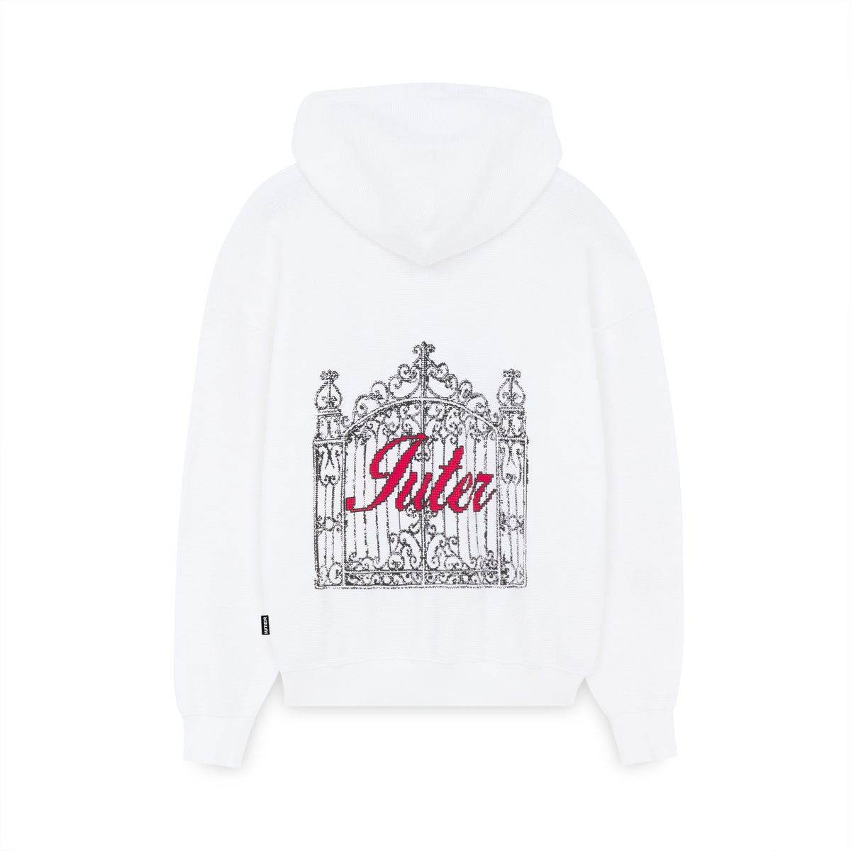 GATE WAFFLE ZIP HOODIE WHITE